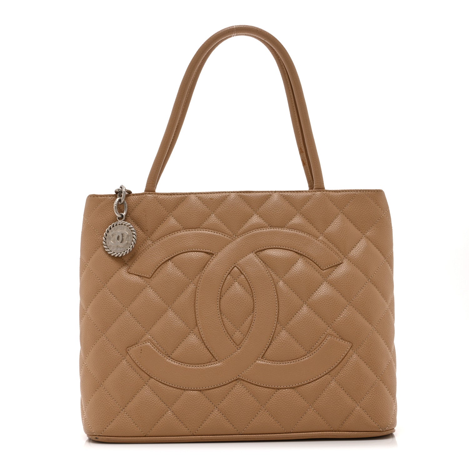 Chanel Caviar Quilted Medallion Tote Beige 1 of 15