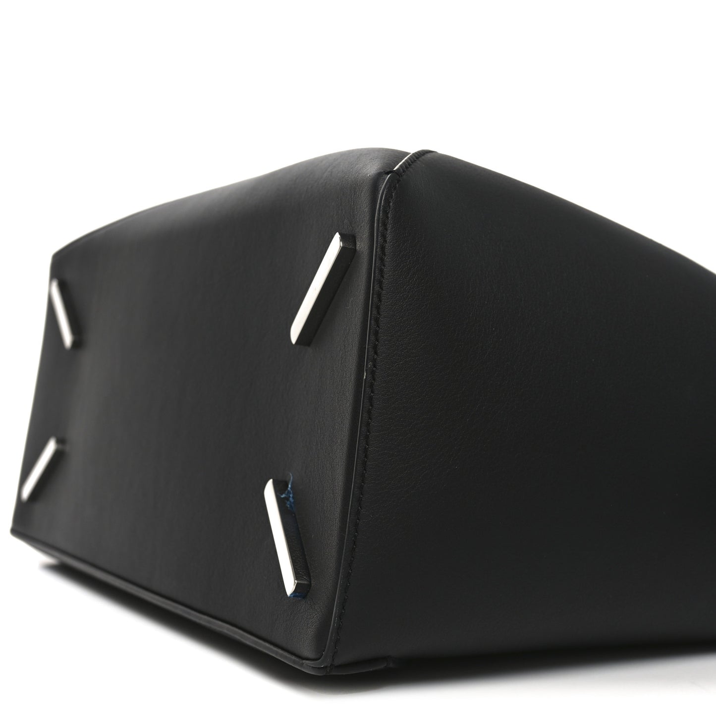 Calfskin Medium Puzzle Edge Bag Black