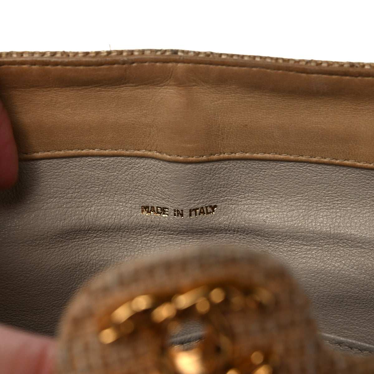 Straw Raffia Shoulder Bag Beige