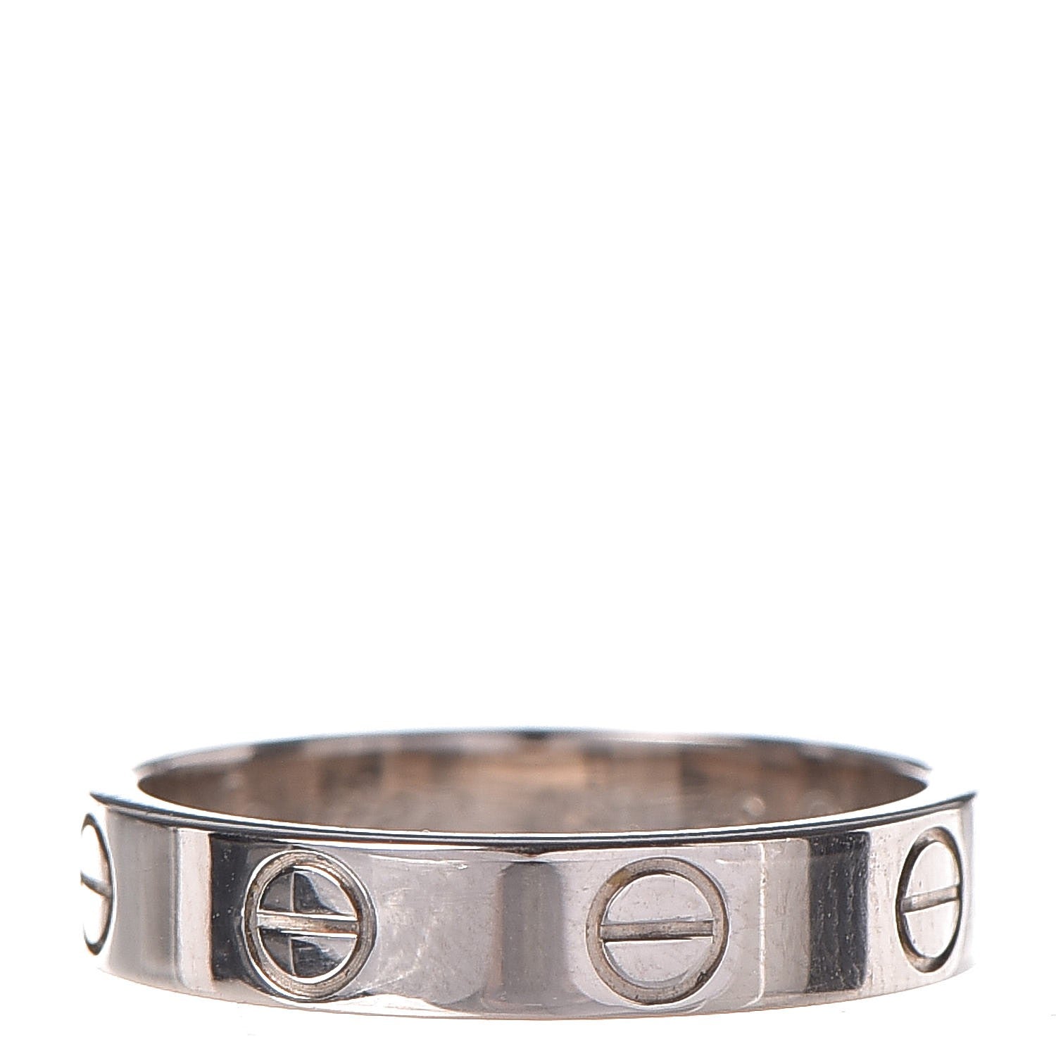 Cartier 18K White Gold 4mm LOVE Wedding Band Ring 49 4.75 3 of 7