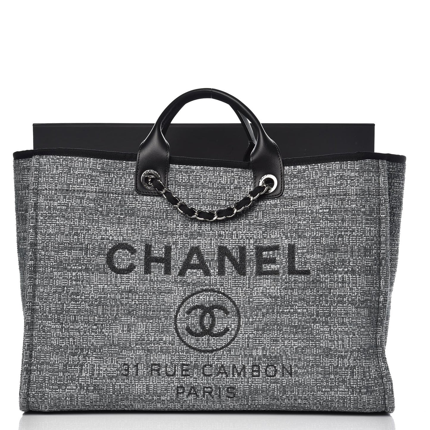 Canvas Large Deauville Tote Charcoal