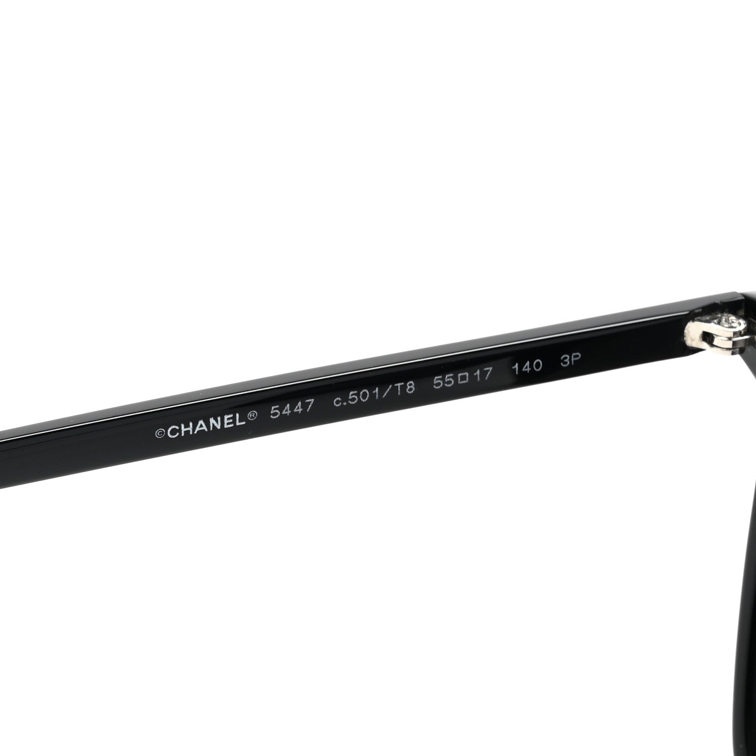 Chanel Acetate Polarized Square Sunglasses 5447 Black 5 of 8