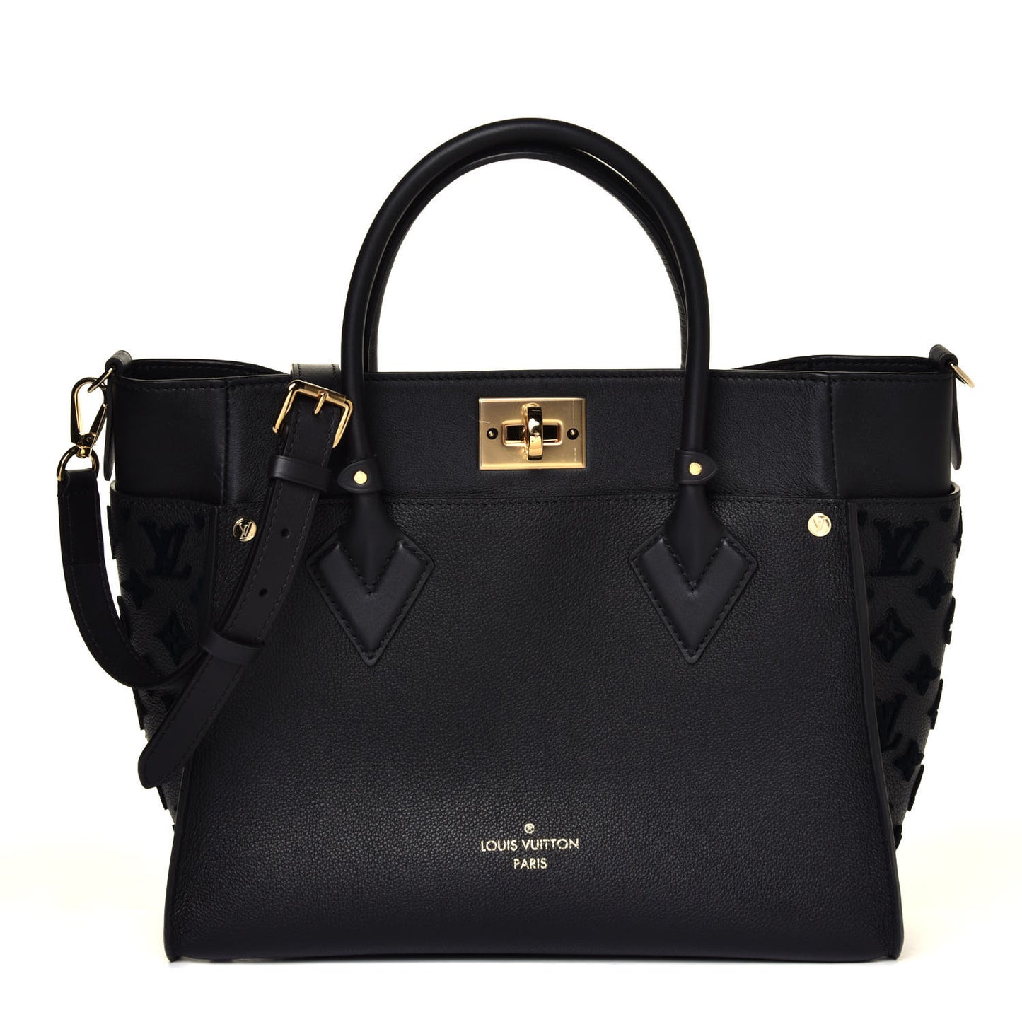 Calfskin Monogram Tufting On My Side Black