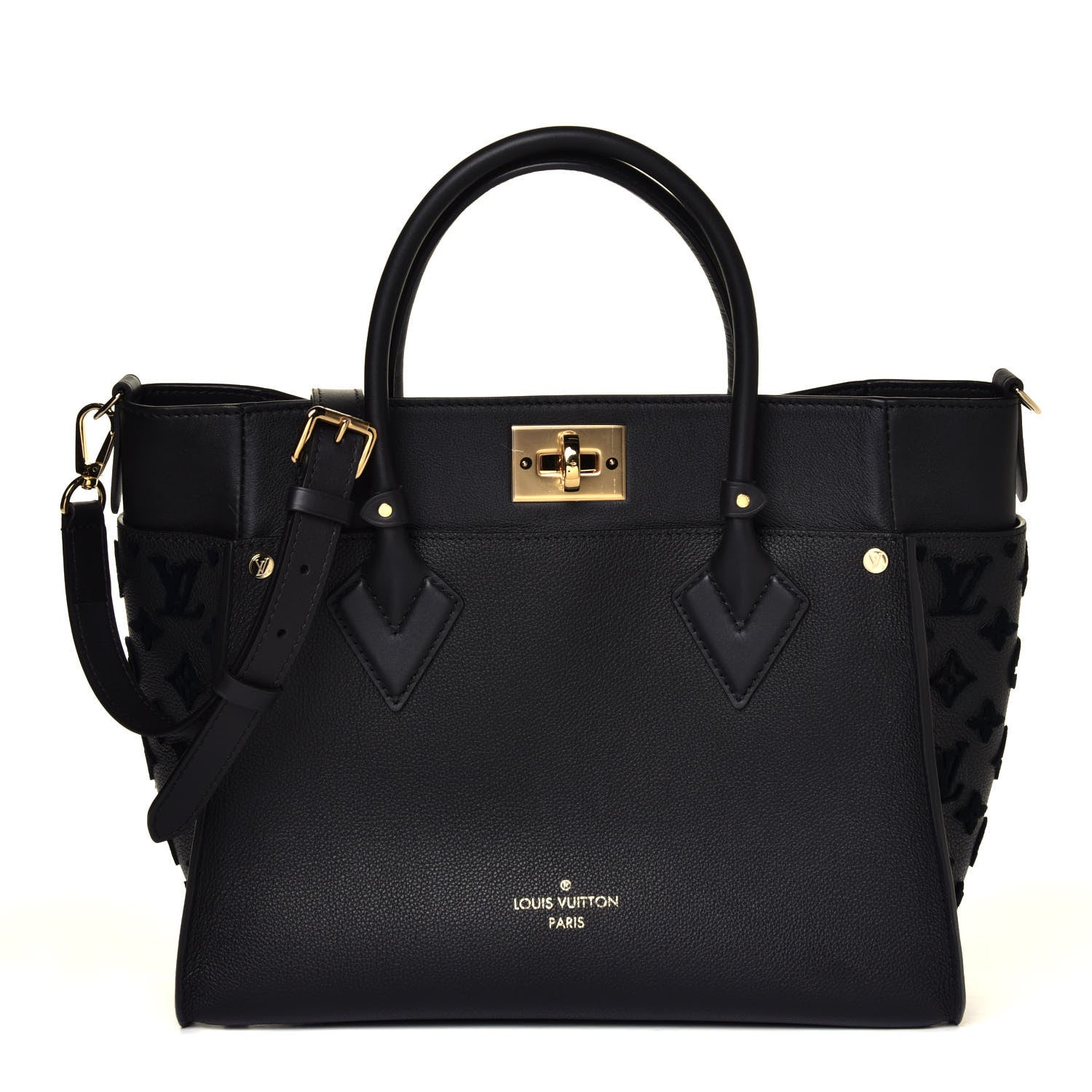 Louis Vuitton Calfskin Monogram Tufting On My Side Black 1 of 5