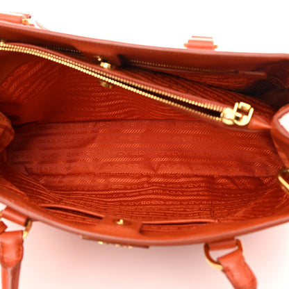 Prada Saffiano Lux Medium Tote Papaya 6 of 17