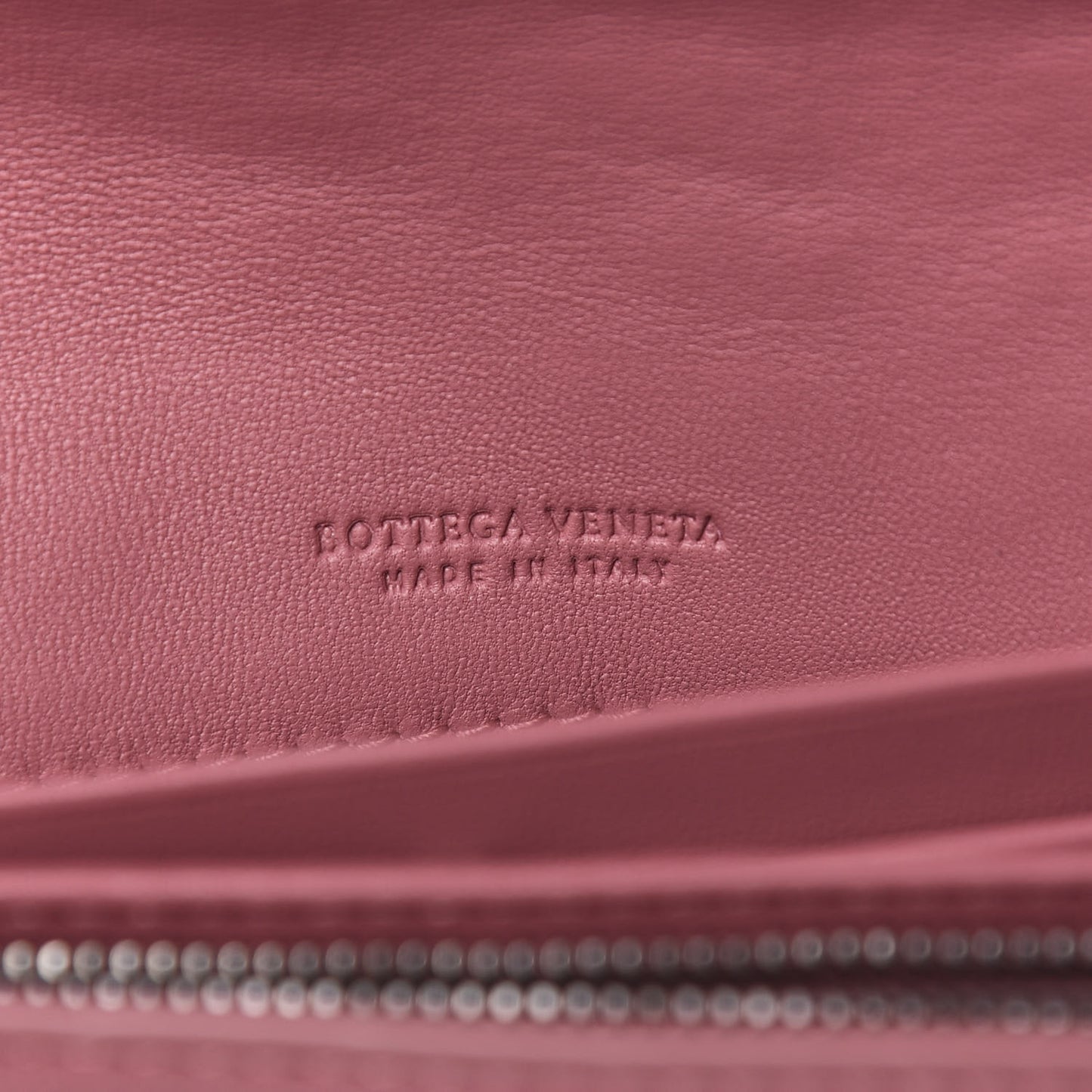 Nappa Intrecciato Continental Flap Wallet Dusty Rose