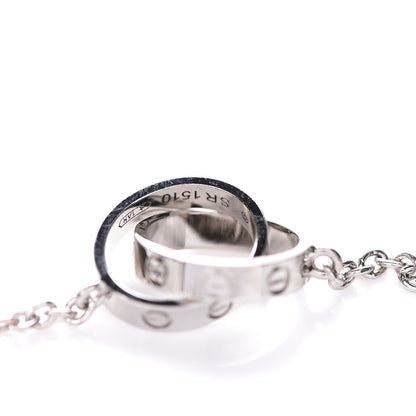 Cartier 18K White Gold Interlocking LOVE Necklace 5 of 6