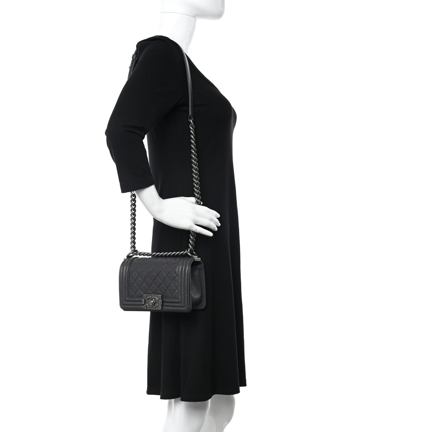 Chanel Caviar Quilted Small Boy Flap Black 2 of 10