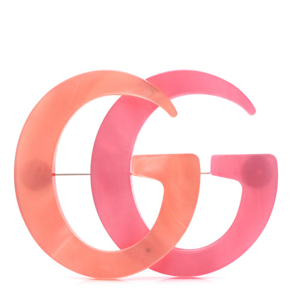 Gucci Resin Double G Brooch Pink 1 of 4