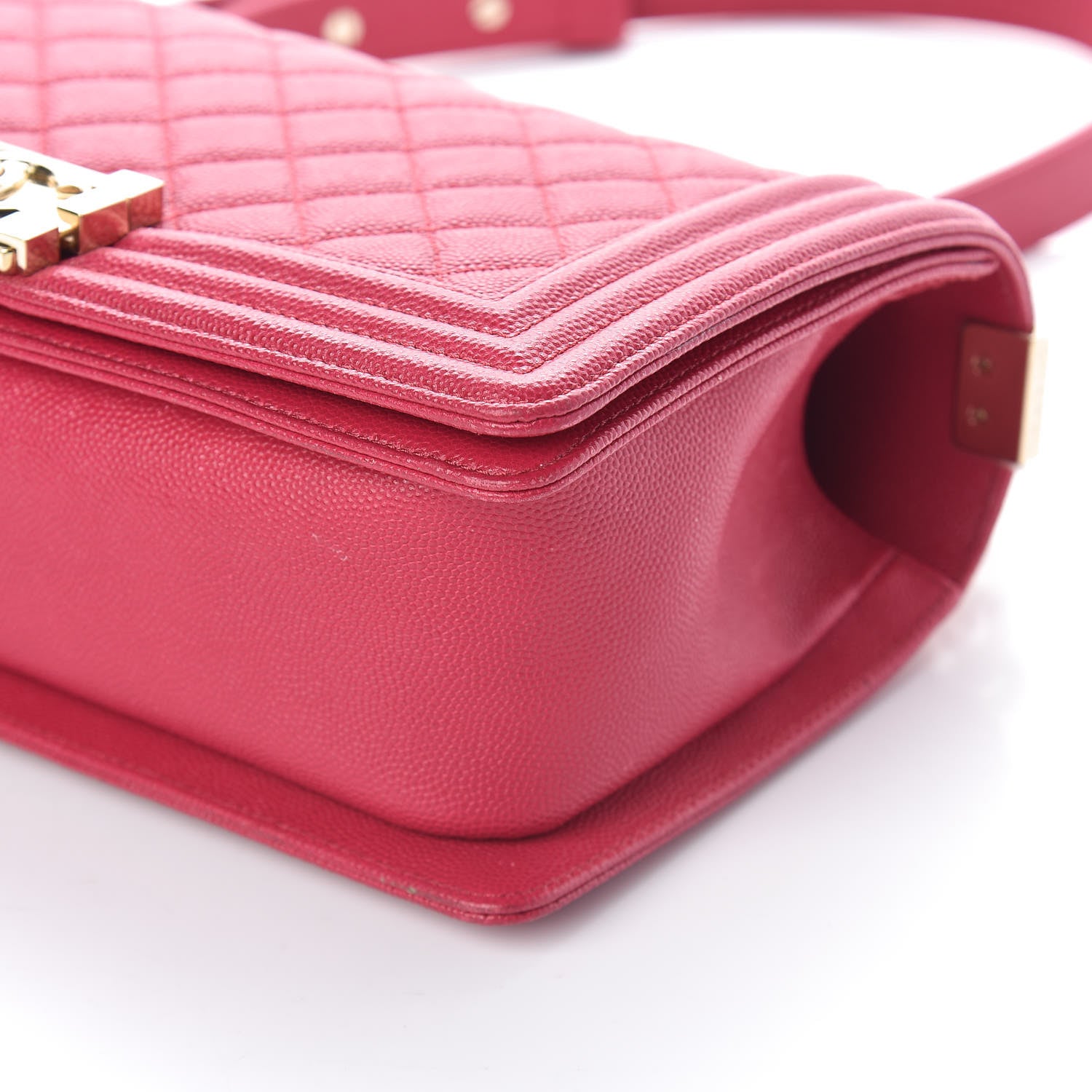 Chanel Caviar Quilted Medium Boy Flap Dark Pink 11 of 11