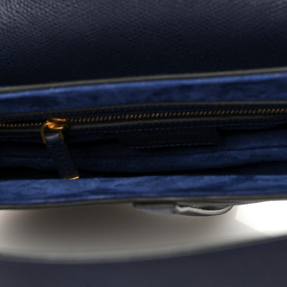 Christian Dior Grained Calfskin Saddle Bag Navy 5 of 8
