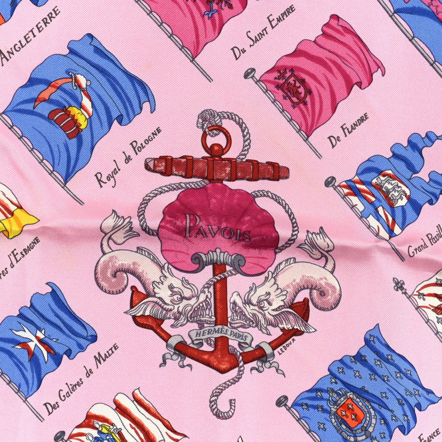 Hermes Silk Pavois Flags Pocket Square Scarf 1548997 – FASHIONPHILE