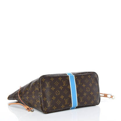 Louis Vuitton Monogram My LV Heritage Neverfull MM Blue Clair White 4 of 10