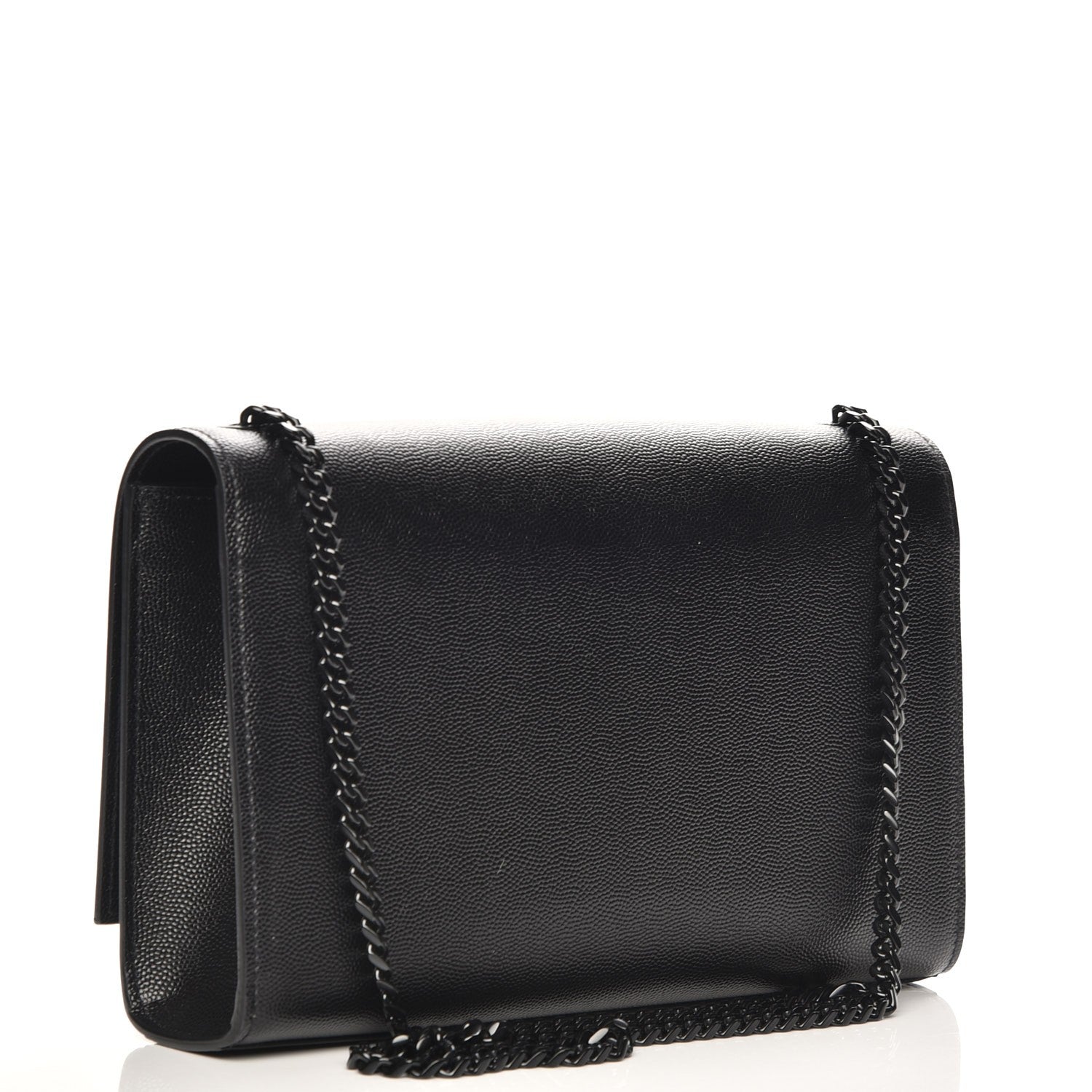 Saint Laurent Grain De Poudre Medium Classic Monogram Kate Satchel Black 3 of 6