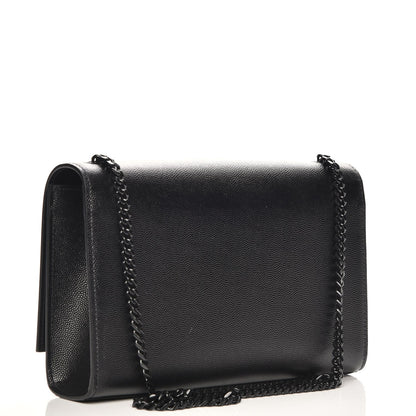 Saint Laurent Grain De Poudre Medium Classic Monogram Kate Satchel Black 3 of 6