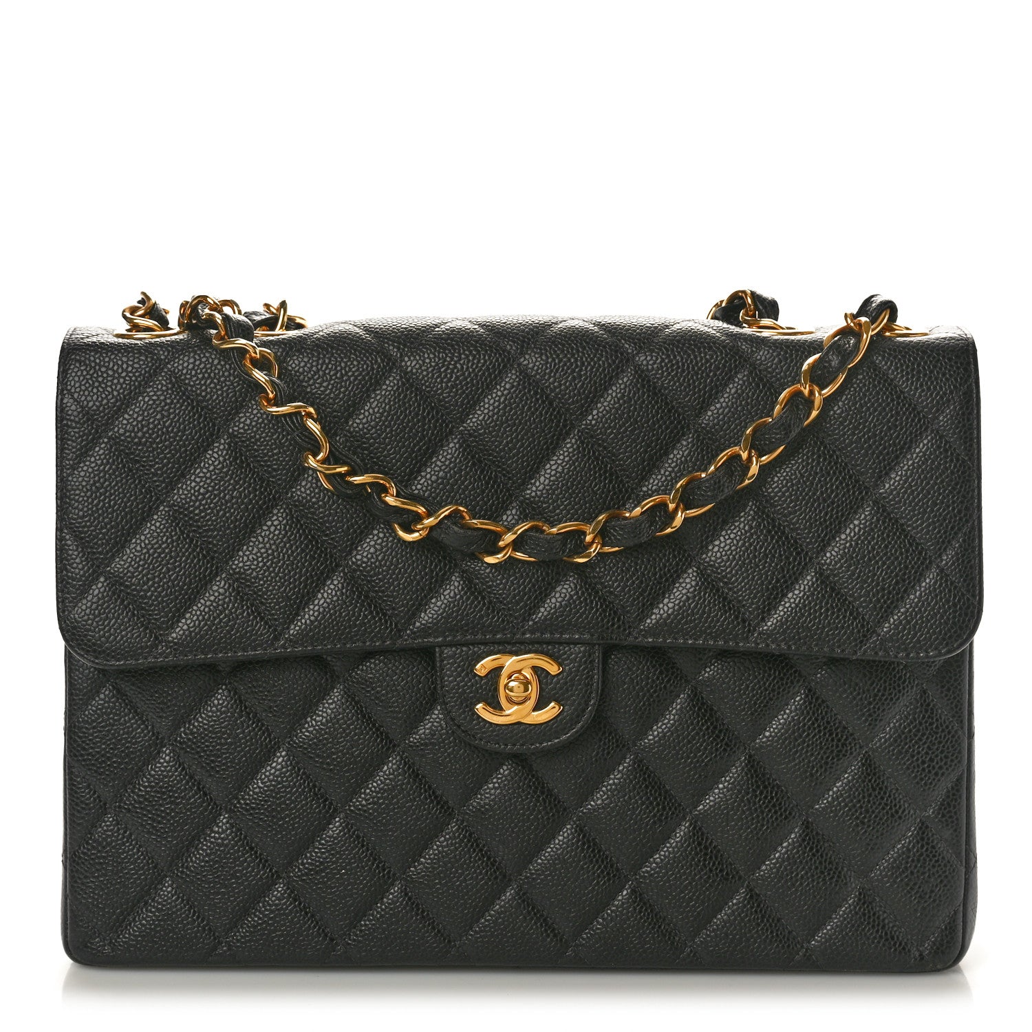 Chanel Caviar Jumbo Single Flap Black 1 of 10
