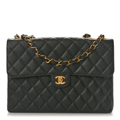 Chanel Caviar Jumbo Single Flap Black 1 of 10
