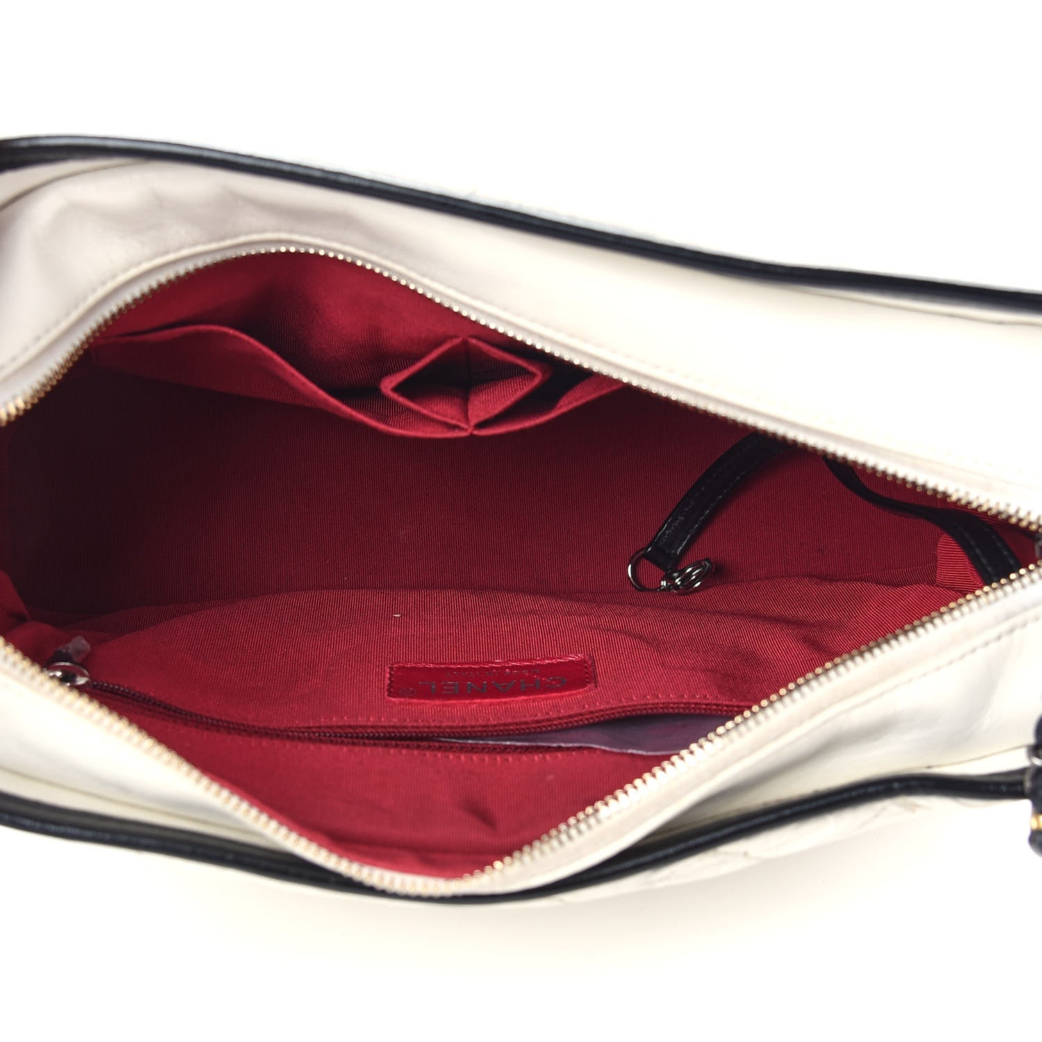 Chanel Aged Calfskin Quilted Medium Gabrielle Hobo Black White 5 of 10