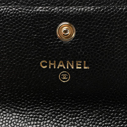 Chanel Caviar Chevron Quilted Medium Boy Flap Wallet Black 6 of 11