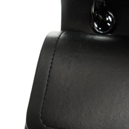 Chanel Lambskin Chevron Quilted Jumbo Double Flap So Black 9 of 9