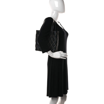 Chanel Calfskin Contrast Stitch Surpique Tote Black 2 of 10