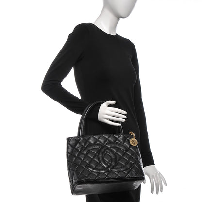 Chanel Caviar Quilted Medallion Tote Black 2 of 7