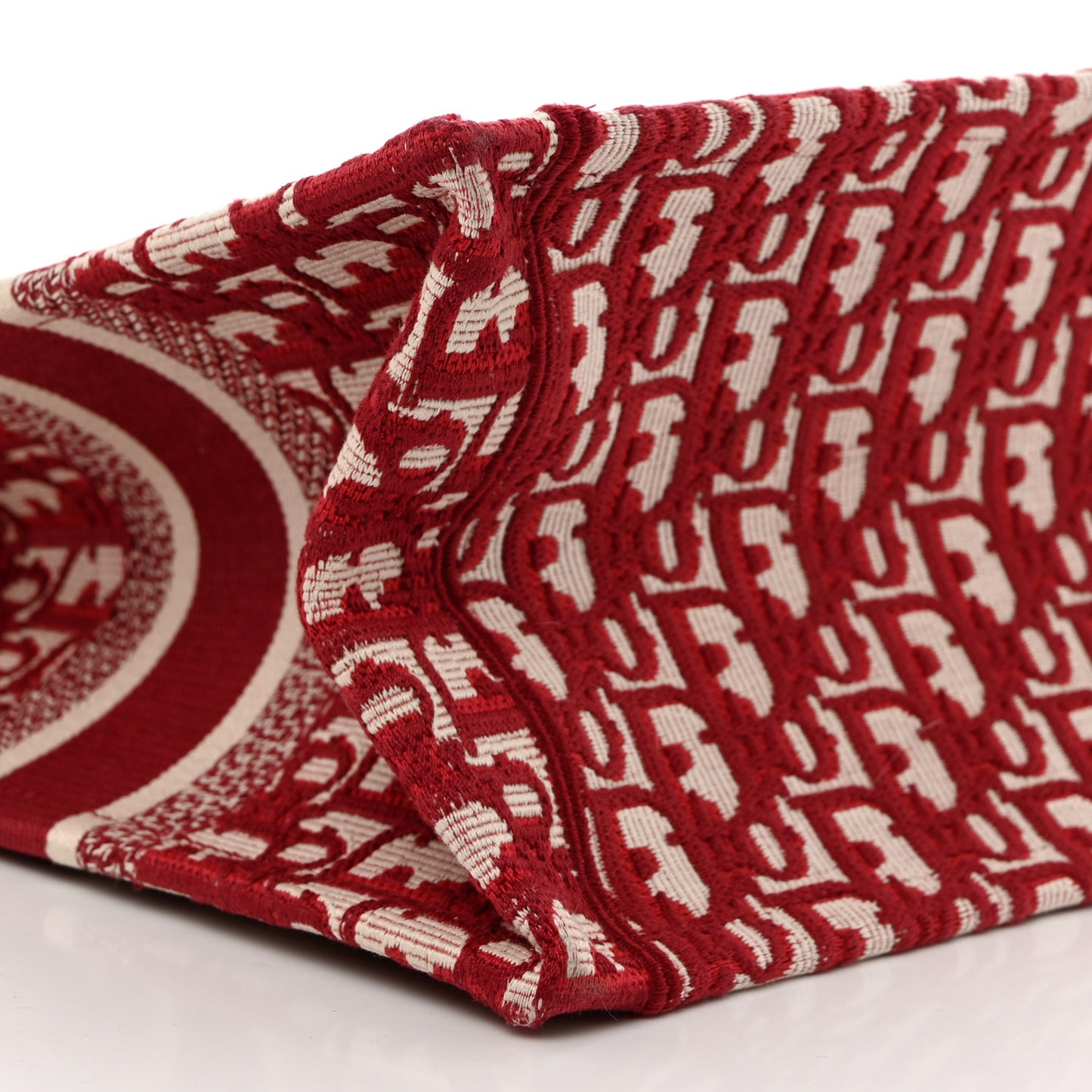 Oblique Small Book Tote Burgundy Multicolor