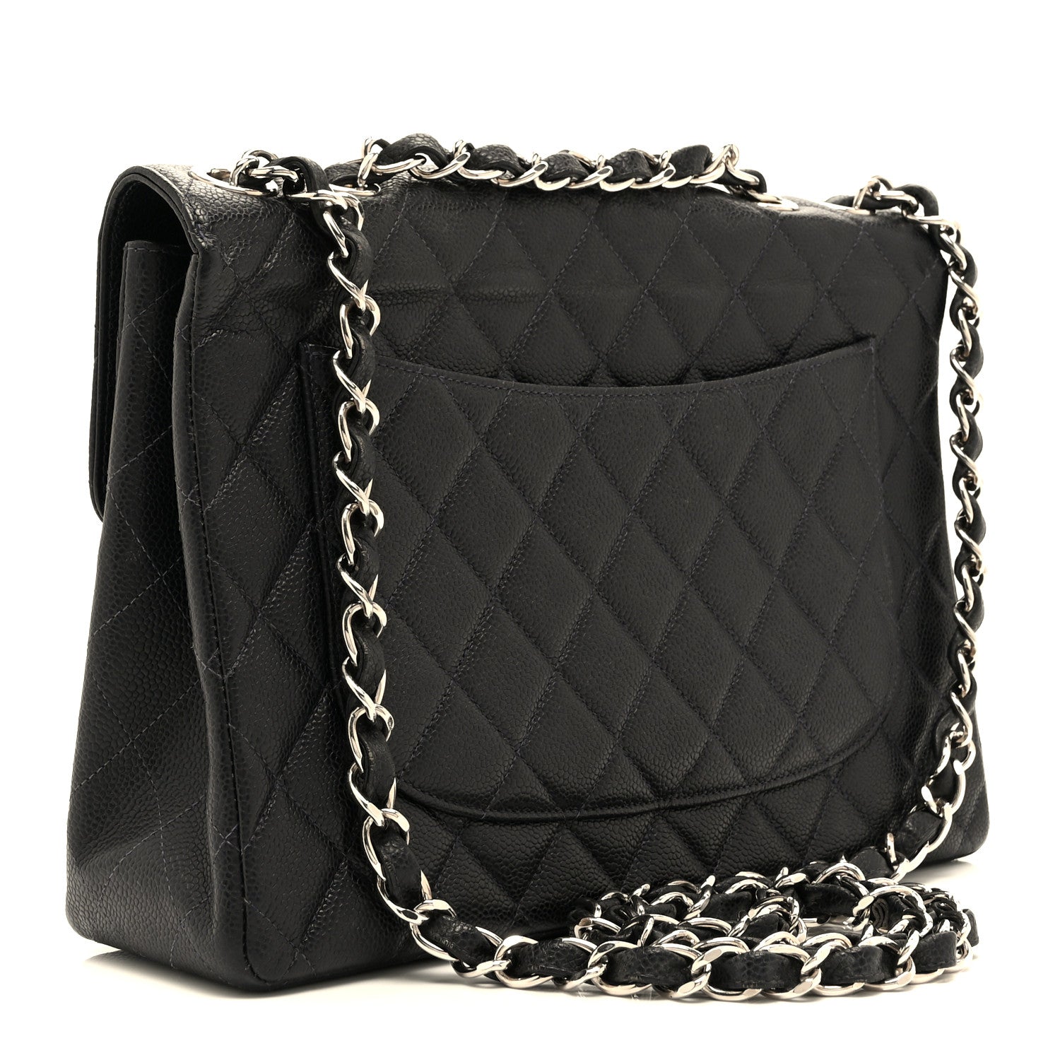 Chanel Caviar Jumbo Single Flap Black 3 of 10