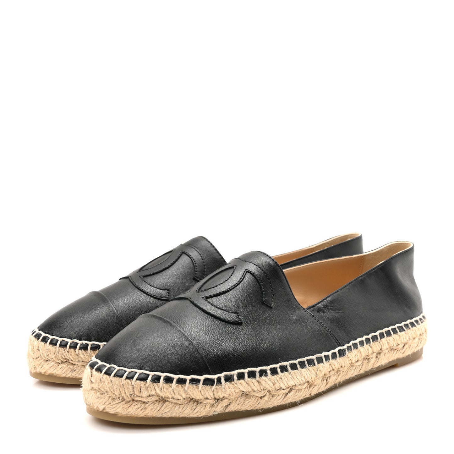 Lambskin CC Espadrilles 41 Black
