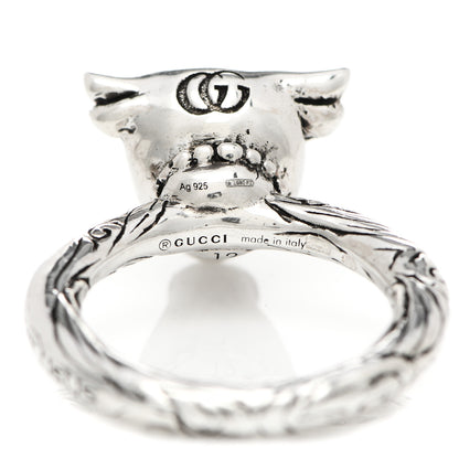 Gucci Sterling Silver Anger Forest Bull's Head Ring 52 6 5 of 5