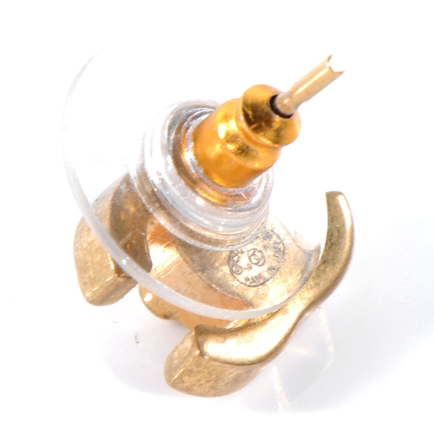 Chanel Metal CC Turnlock Clip On Earrings Gold 3 of 5