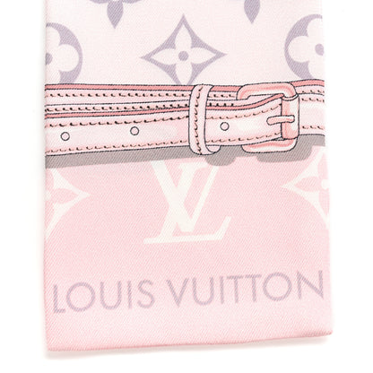 Louis Vuitton Silk Monogram Confidential Bandeau Light Pink Porcelain Rose Beige Ebony 2 of 4