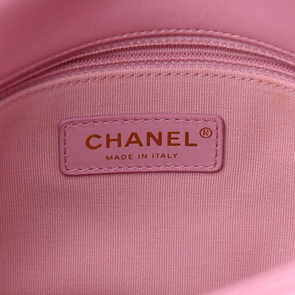 Chanel Lambskin Quilted Small Lacquered Chain Flap Pink 6 of 11