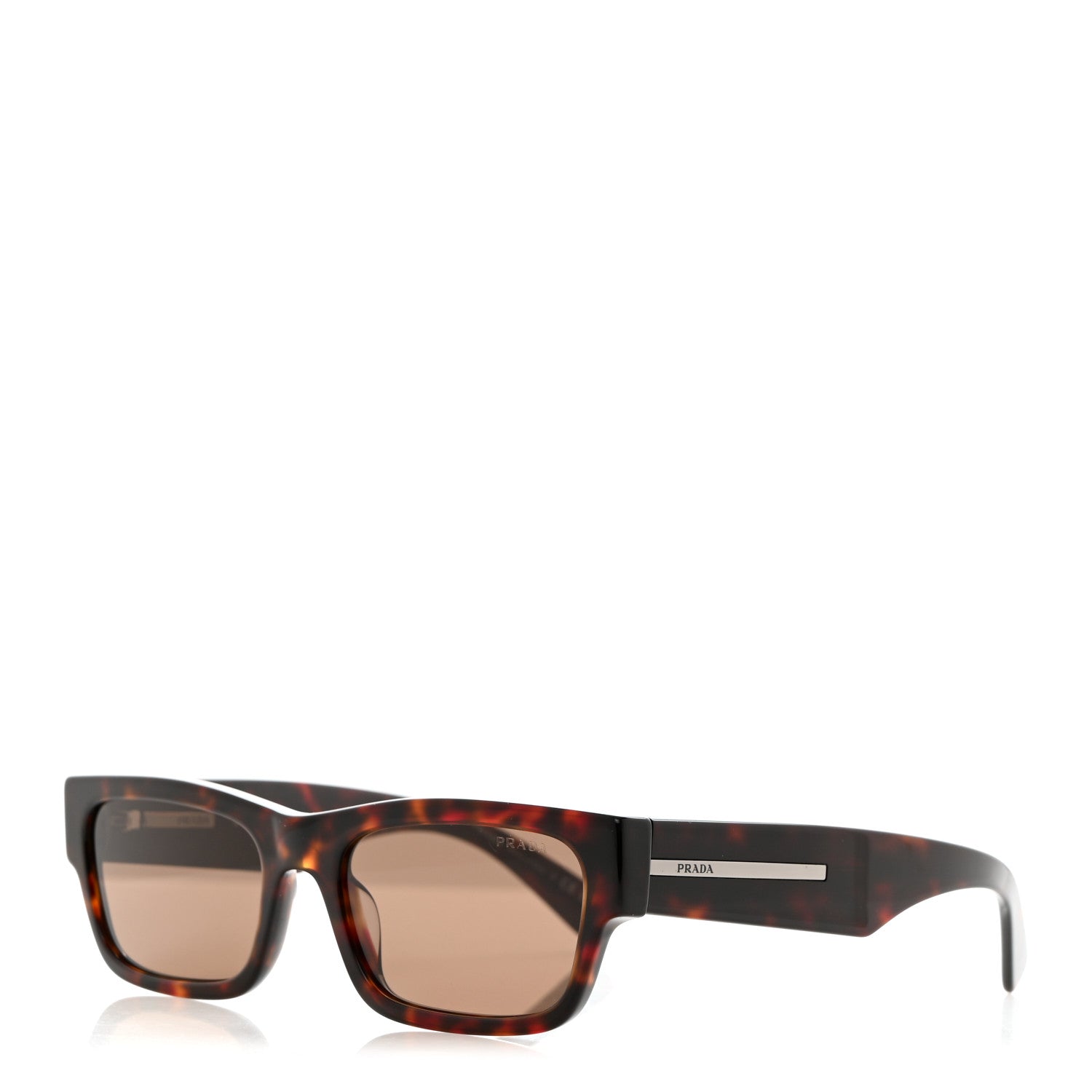Prada Acetate Rectangular Sunglasses SPR A03 Tortoise 1 of 9