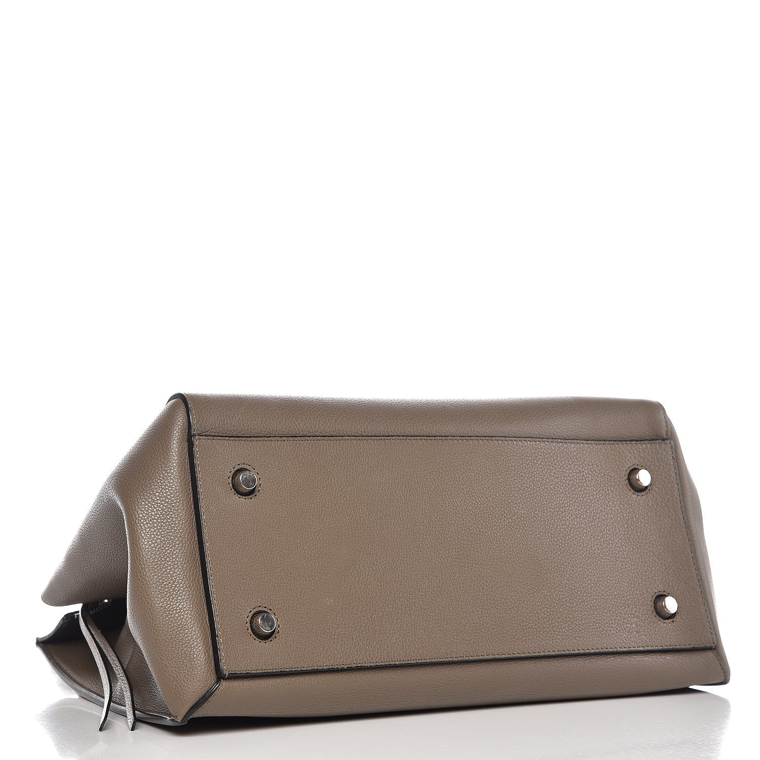 Celine Drummed Calfskin Medium Edge Shoulder Bag Grey 4 of 10