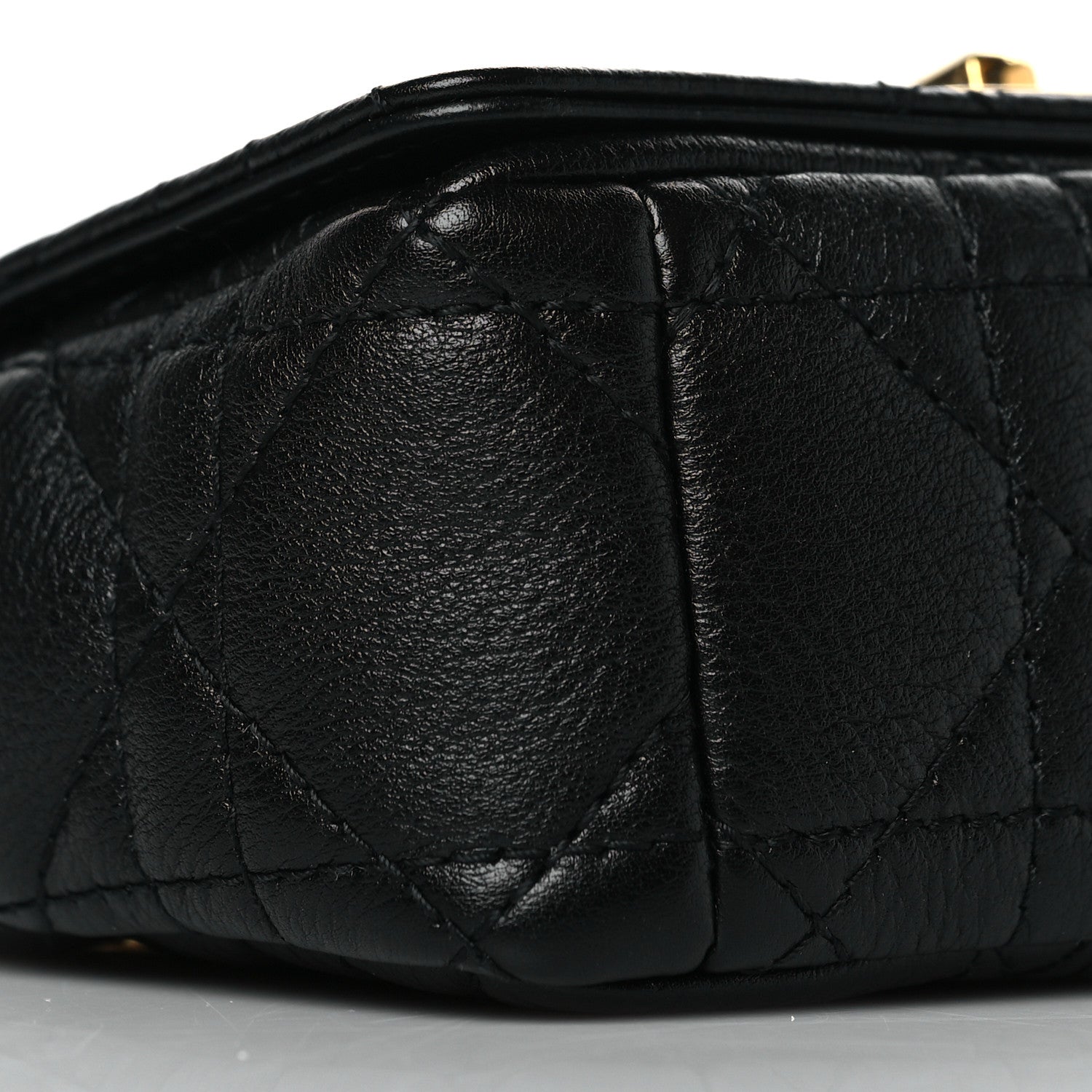 Christian Dior Supple Calfskin Cannage Micro Caro Bag Black 9 of 10