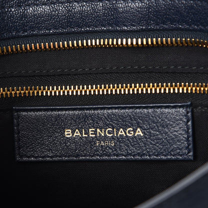 Balenciaga Chevre Gold Metallic Edge Hardware S City Bleu Nuit Dark Sea 6 of 8
