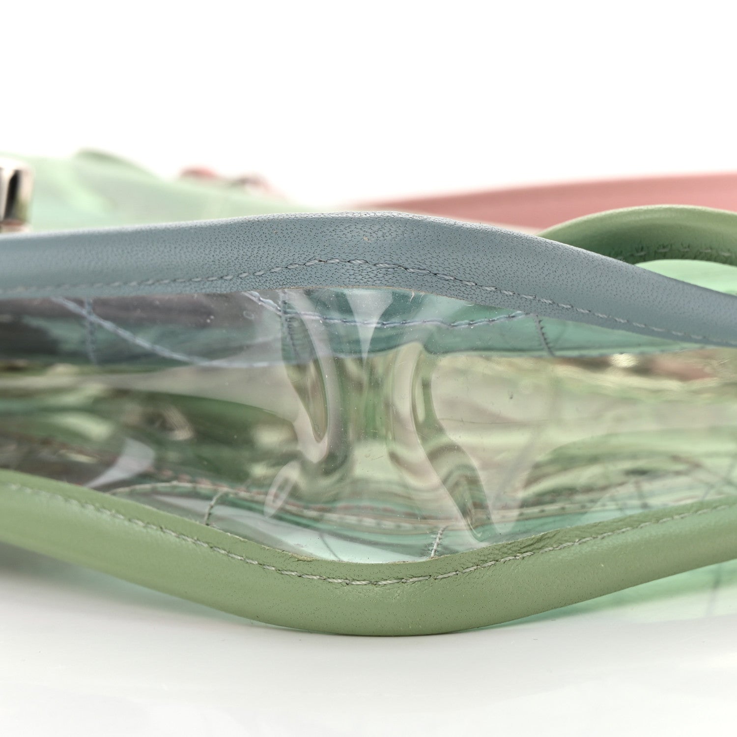 Chanel Lambskin PVC Quilted Mini Coco Splash Flap Blue Green 10 of 12