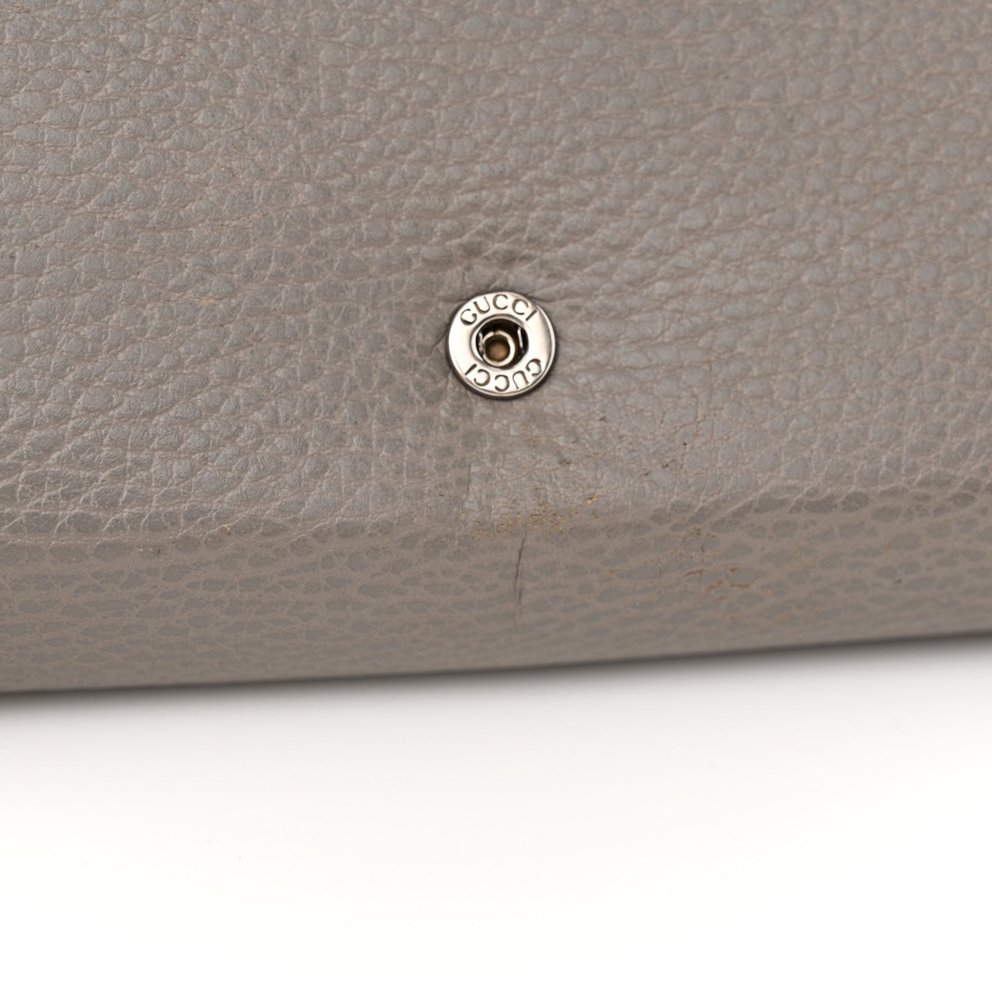 Dollar Calfskin Crystal Mini Dionysus Chain Wallet Dusty Grey Black Diamond