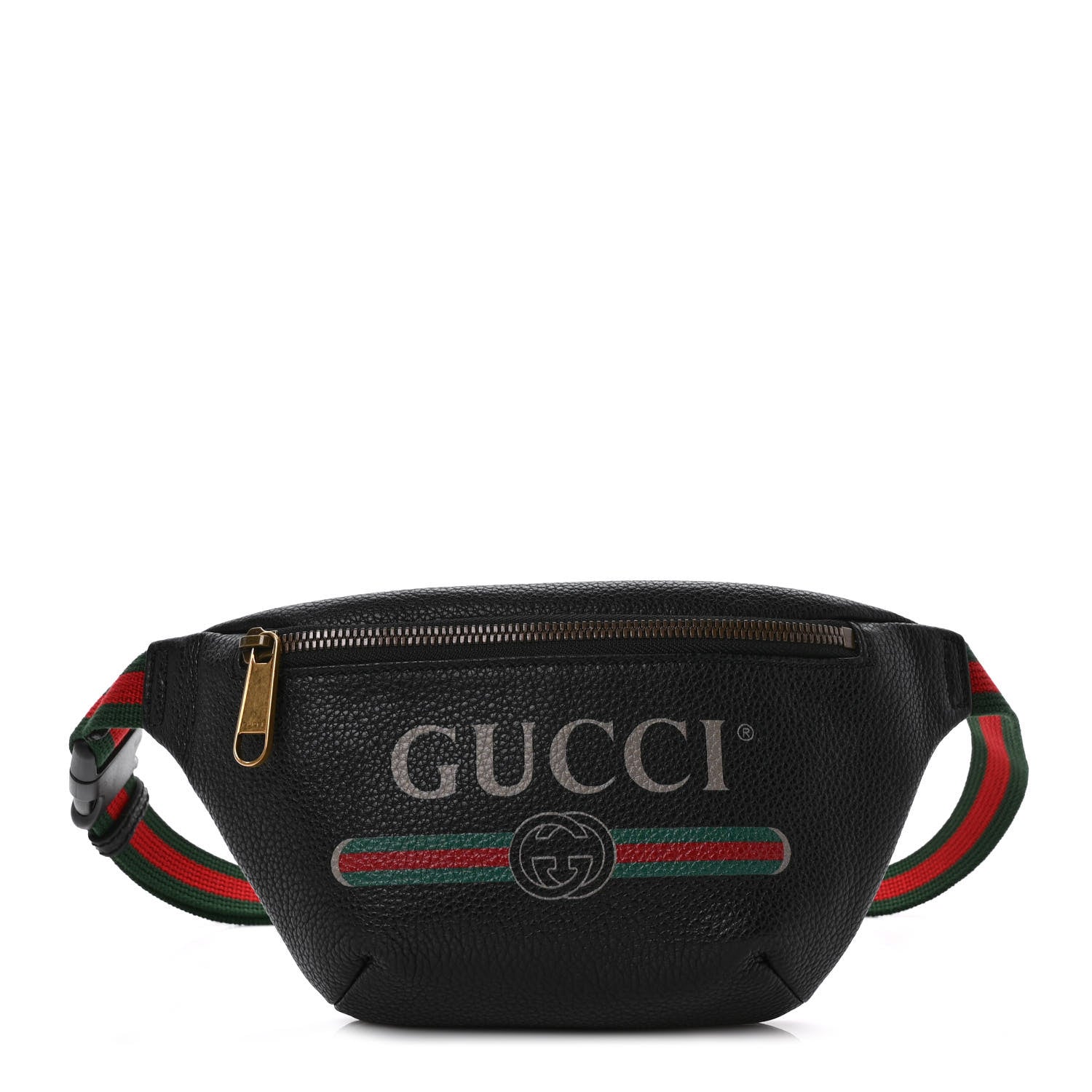 Gucci Grained Calfskin Small Logo Belt Bag Black 1 of 9