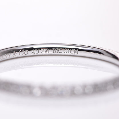 Tiffany 18K White Gold Diamond Metro Band Ring 52 6 5 of 6
