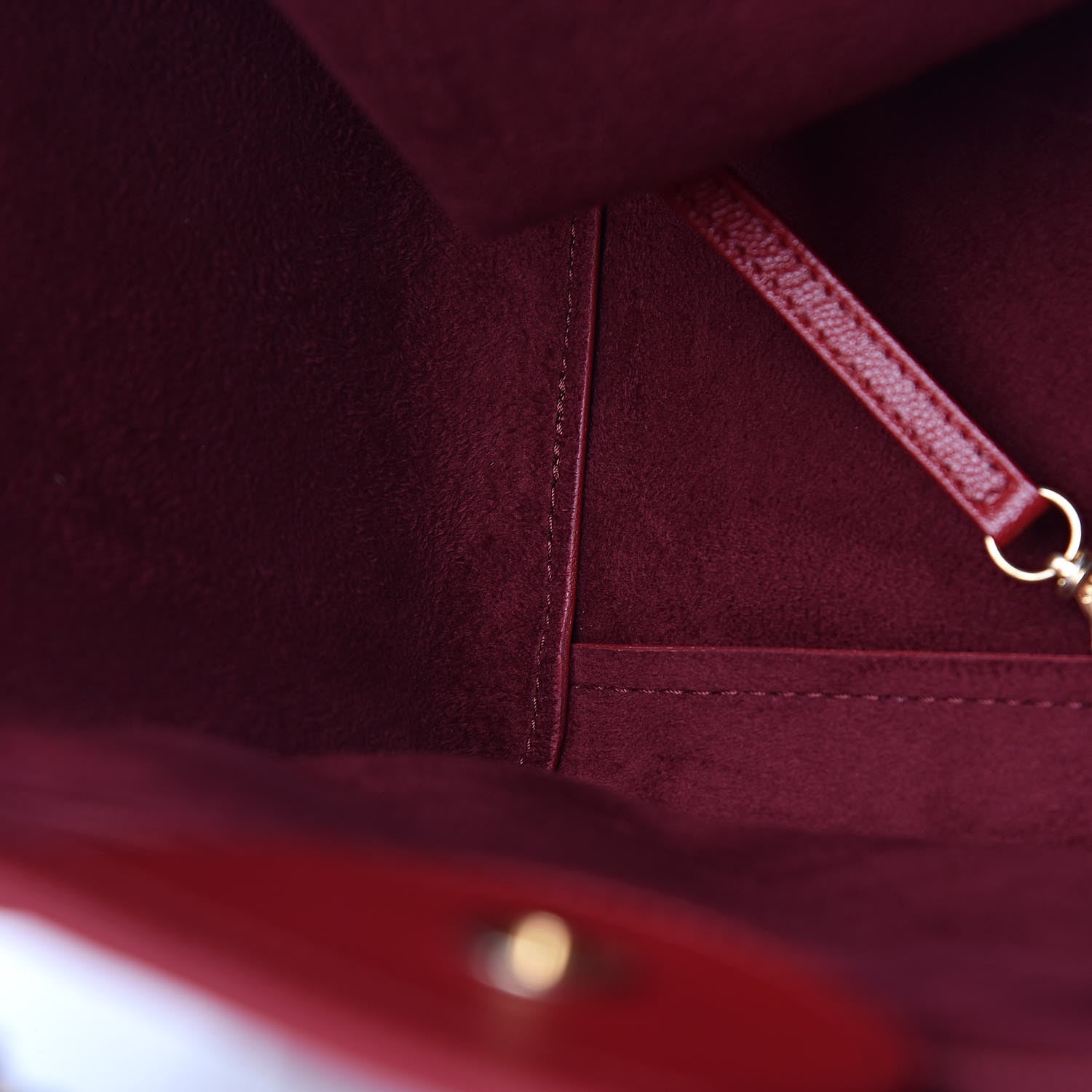 Chanel Caviar Small Studded Deauville Tote Red 11 of 18