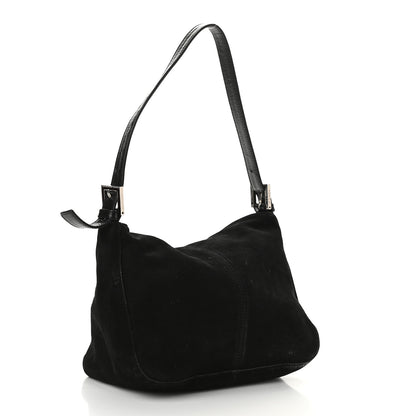Fendi Suede Shoulder Bag Black 3 of 9