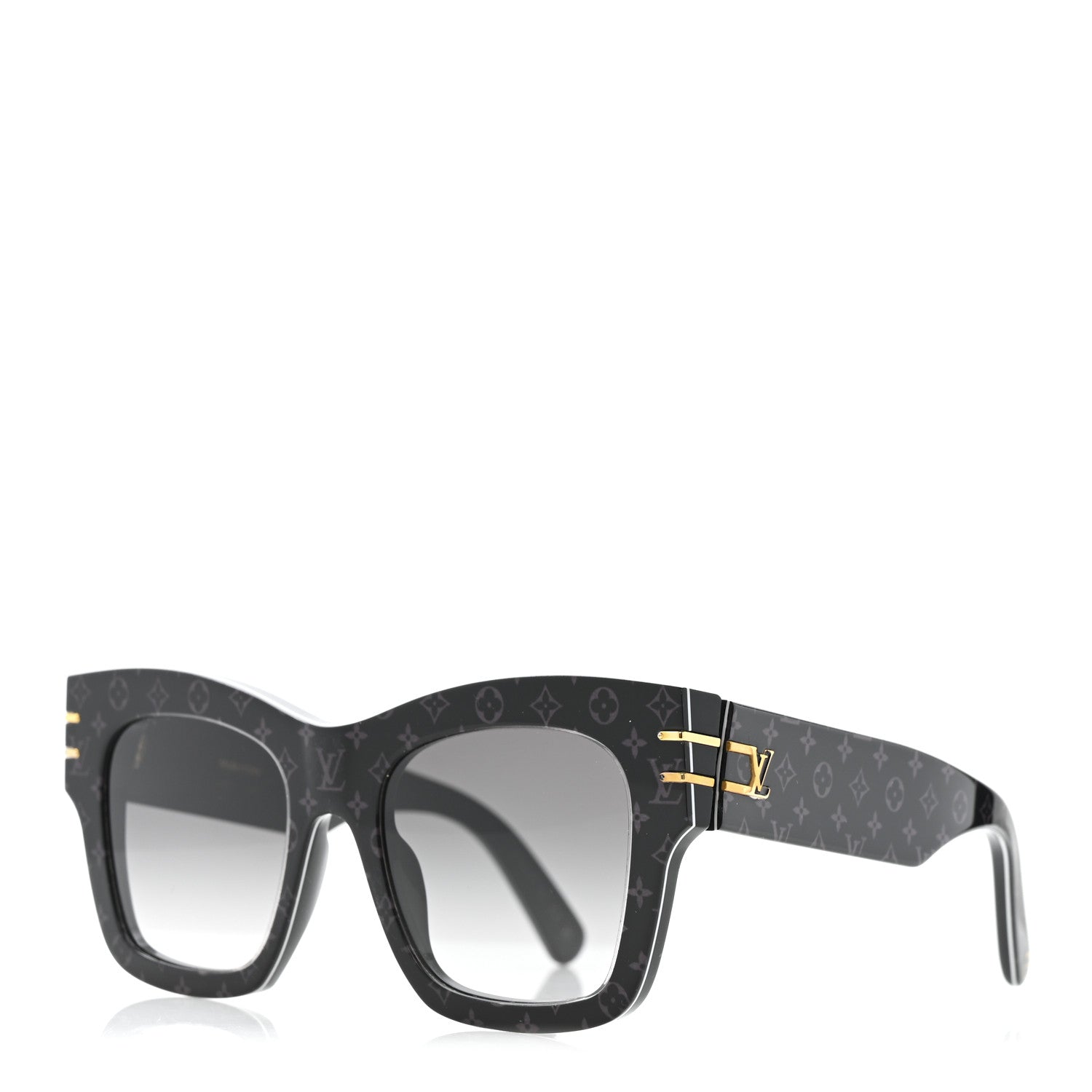 Louis Vuitton Acetate Blade Sunglasses Z1616E Black Black 1 of 8