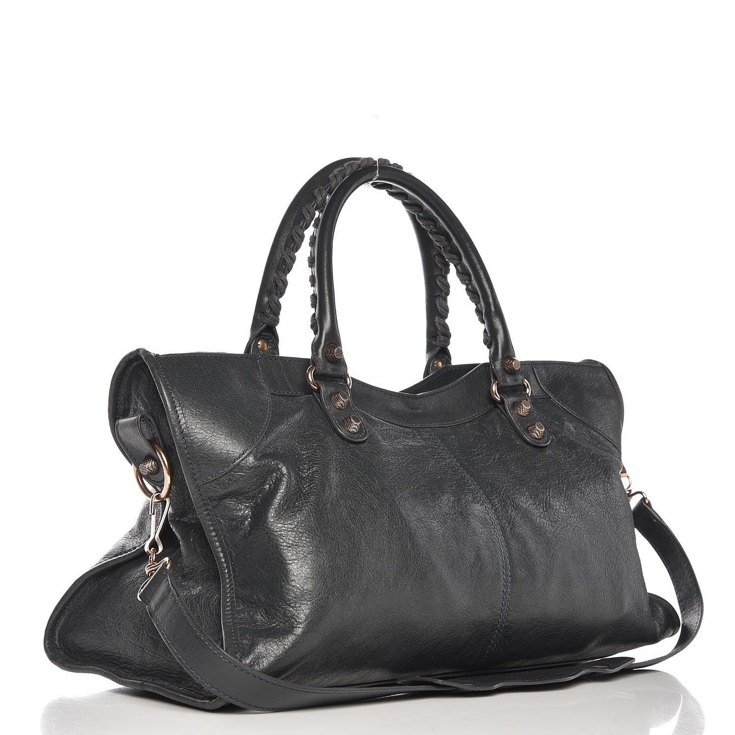 Agneau Giant 12 Rose Gold Hardware Part Time Anthracite