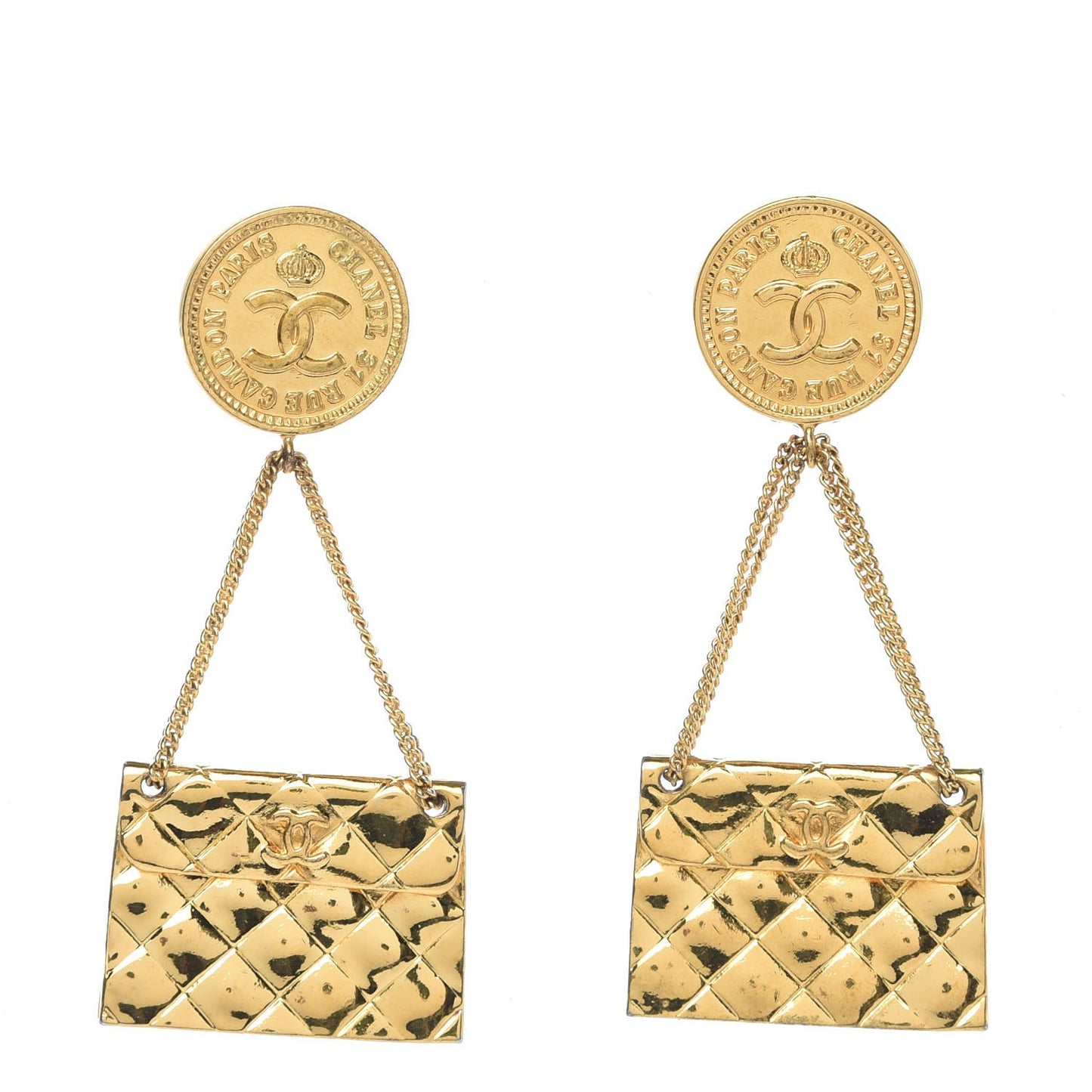 2.55 Flap Clip On Earrings Gold
