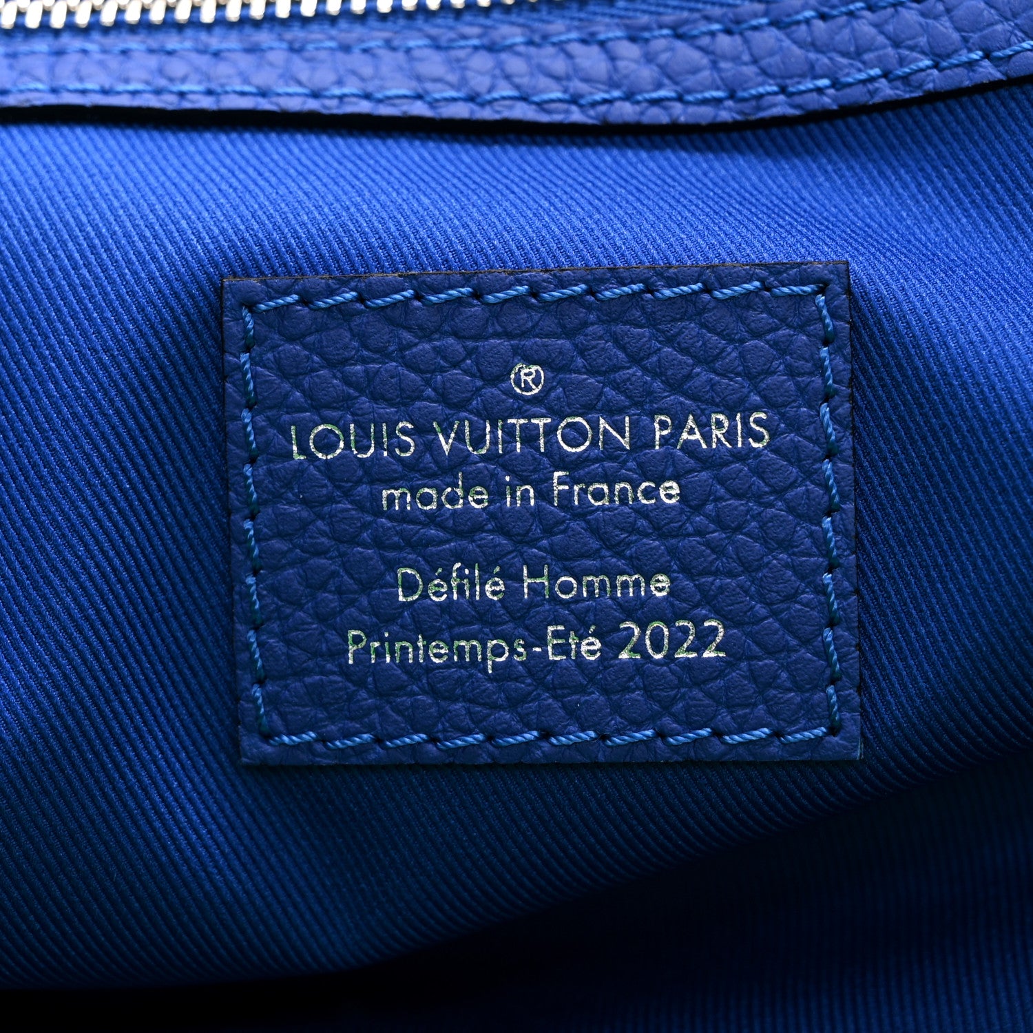 Louis Vuitton Taurillon Illusion Keepall Bandouliere 50 Bleu Vert 5 of 8