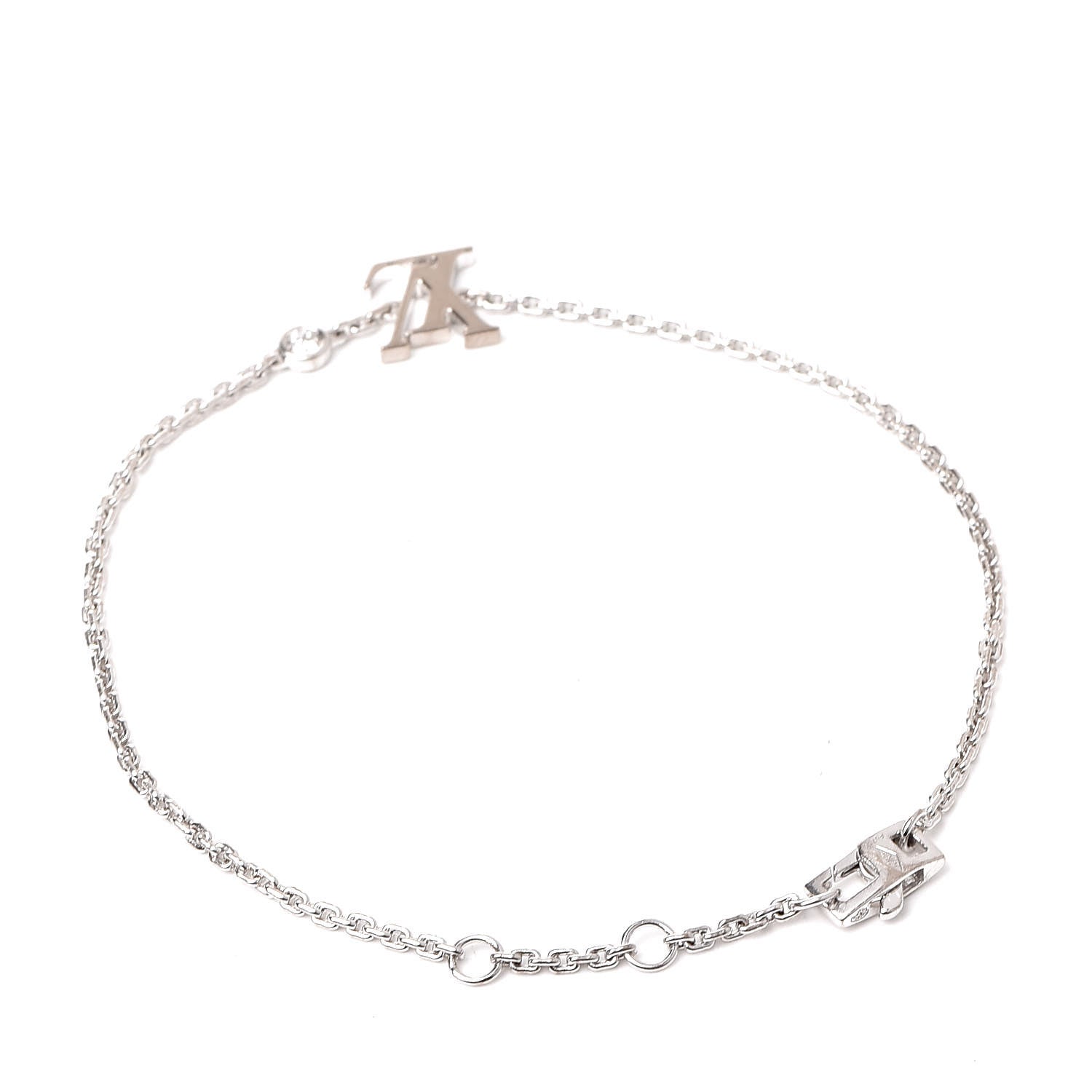 Louis Vuitton 18K White Gold Diamond Idylle Blossom LV Bracelet 3 of 6