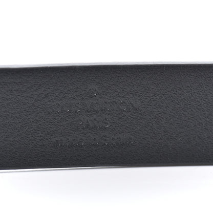 Louis Vuitton Calfskin Embossed 20MM LV Initiales Belt 80 32 Black 3 of 8