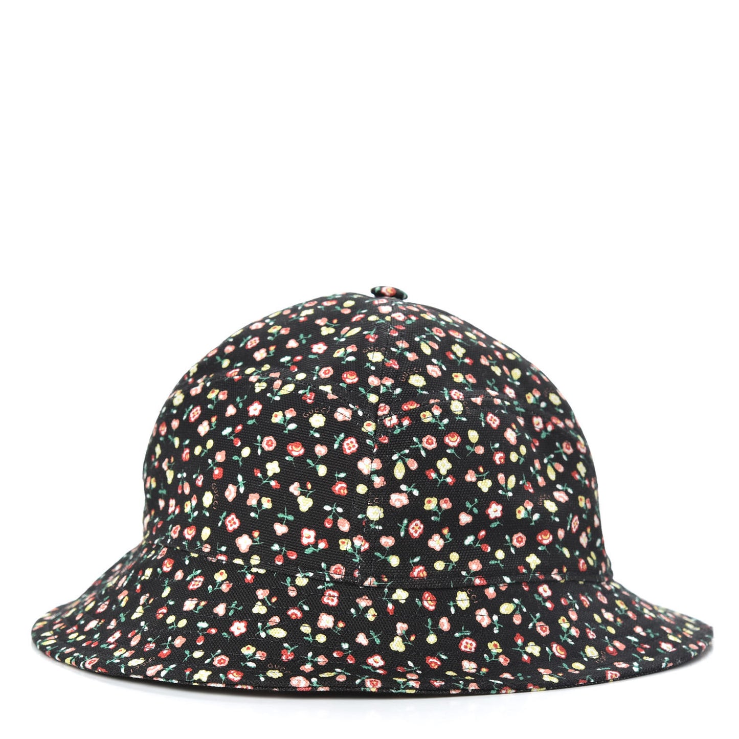 X LIBERTY OF LONDON Canvas Floral Print Bucket Hat S Black Multicolor